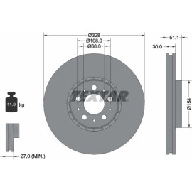 Textar Bremsscheibe 92284105 Textar Bremsscheibe 92284105