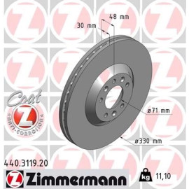 ZIMMERMANN Bremsscheibe 440.3119.20