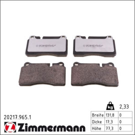 ZIMMERMANN Bremsbeläge 20217.965.1