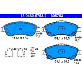 Bremsbelagsatz Honda P. Cr-V Ii/Iii/Iv 01 13.0460-5753.2
