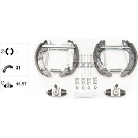 SATZ BREMSBACKEN VW 80,CORDOBA,IBIZA,GOLF,PASSAT 78 84018202