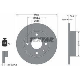 Textar Bremsscheibe 92050900 Textar Bremsscheibe 92050900