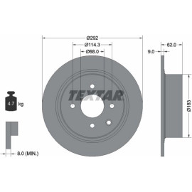 Textar Bremsscheibe 92234303 Textar Bremsscheibe 92234303