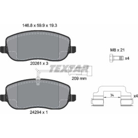 Bremsbelagsatz Fiat P. Croma 1.9/2.4 Jtd 05 2429401