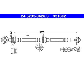 ATE Bremsschlauch 24.5293-0626.3 ATE Bremsschlauch 24.5293-0626.3