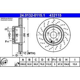 Bremsscheibe Db P. W220 3.2-5.0 98-05 24.0132-0115.1 Bremsscheibe Db P. W220 3.2-5.0 98-05 24.0132-0115.1