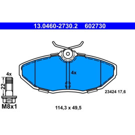 Bremsbelagsatz Jaguar T. S-Type/Xj 2,5-4,2 99-09 13.0460-2730.2