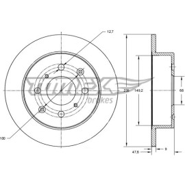 TOMEX brakes Bremsscheibe TX 72-32