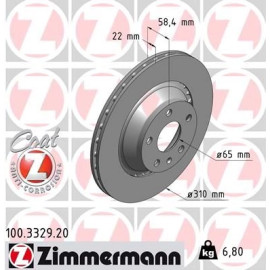 ZIMMERMANN Bremsscheibe 100.3329.20