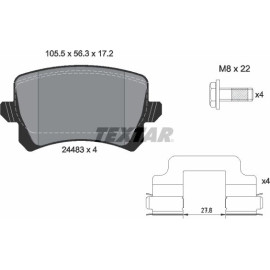 Bremsbelagsatz Vw T. Passat 05- 3.2/3.6 4X4 2448302