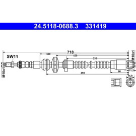 Bremsschlauch 24.5118-0688.3