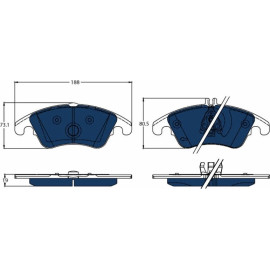 Bremslkötze Electric Blue GDB1737BTE