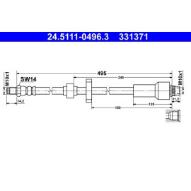 ATE Bremsschlauch 24.5111-0496.3 ATE Bremsschlauch 24.5111-0496.3