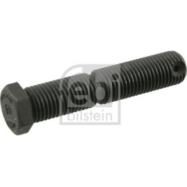 febi bilstein 01248 Einstellbolzen für Querlenker M18 x 2 – Länge unter Kopf 86 mm, Gesamtlänge 87 / 93 mm, Gewindelänge 31 / 46,5 mm, SW 22 mm – OE 120 333 04 74