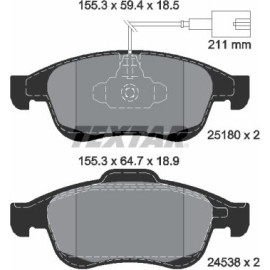Bremsbelagsatz Alfa P. Giulietta 10- 1.4-1.6 2518001