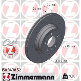 11 482 054 Sport Bremsscheibe HA Sport 150.3438.52 11 482 054 Sport Bremsscheibe HA Sport 150.3438.52