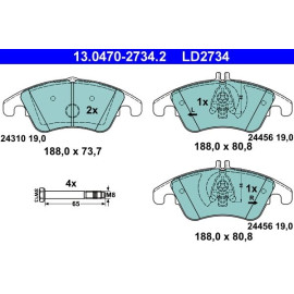 Bremsbelagsatz Db P. W204/W212/C218/X218/R172 07- Keramik 13.0470-2734.2