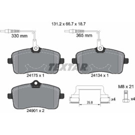 Bremsbelagsatz Peugeot P. 407 1.6-2.0 Hdi 04 2417501