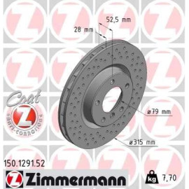 11 481 031 Sport Bremsscheibe VA re Spor 150.1291.52 11 481 031 Sport Bremsscheibe VA re Spor 150.1291.52