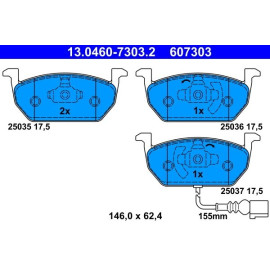 Bremsbelagsatz Vw P. Golf 1.0-2.0 12 13.0460-7303.2