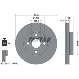 Textar Bremsscheibe 92125903