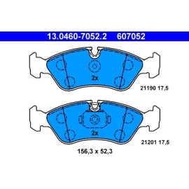 ATE Bremsbelagsatz Opel Vorderachse Astra/Vectra 88-03 13.0460-7052.2 ATE Bremsbelagsatz Opel Vorderachse Astra/Vectra 88-03 13.0460-7052.2