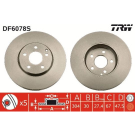 Bremsscheibe Db P. W211 03 DF6078S Bremsscheibe Db P. W211 03 DF6078S