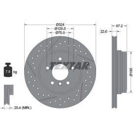 BREMSSCHEIBE BMW T. 1/3 2,0-3,0 05-13324 22 92231203 BREMSSCHEIBE BMW T. 1/3 2,0-3,0 05-13324 22 92231203