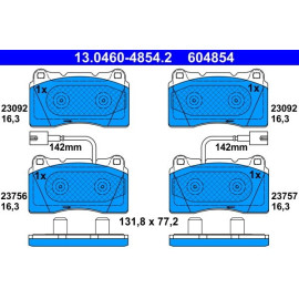 Bremsbelagsatz Alfa P. Giulietta 1,4-1,8/1,6-2,0 Jtdm 10-12 13.0460-4854.2