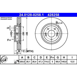 Bremsscheibe Hyundai P. I40 1.6-2.0 Gdi 11 24.0128-0258.1