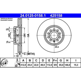 Bremsscheibe Vw Passat 24.0125-0158.1