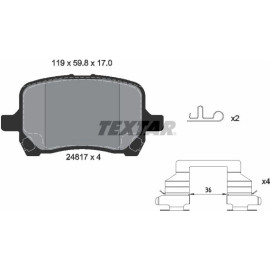 Bremsbelagsatz Chevrolet P. Hhr/Malibu 2.0-3.6 05 2481701