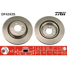 Bremsscheibe Land Rover P. Disc DF4343S Bremsscheibe Land Rover P. Disc DF4343S