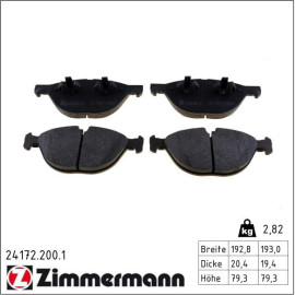 ZIMMERMANN Bremsbeläge 24172.200.1