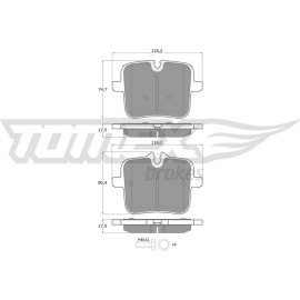 TOMEX brakes Bremsbelagsatz, Scheibenbremse TX 60-07