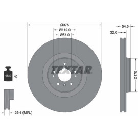 Bremsscheibe Db P. X164 Gl-Klasse 450/500 375Mm 92176603 Bremsscheibe Db P. X164 Gl-Klasse 450/500 375Mm 92176603