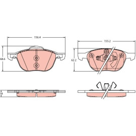 GDB2348 TRW Bremsbelagsatz GDB2348