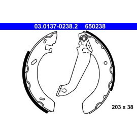 ATE Bremsbacken 03.0137-0238.2