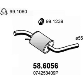 Mittelschalldämpfer 58.6056