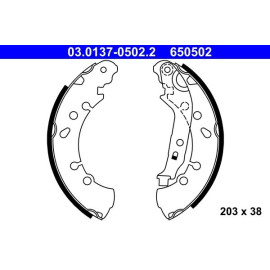 Bremsbackensatz 03.0137-0502.2