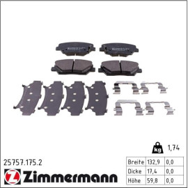 ZIMMERMANN Bremsbeläge 25757.175.2