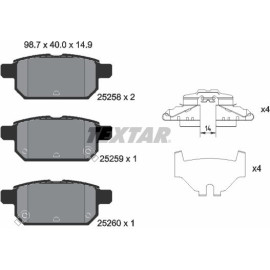 Textar Bremsbelagsatz 2525801 Textar Bremsbelagsatz 2525801