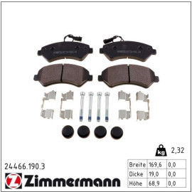 ZIMMERMANN Bremsbeläge 24466.190.3
