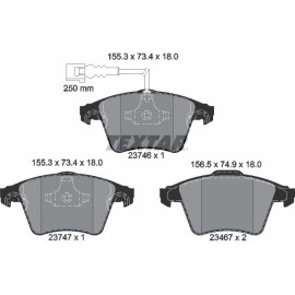 Bremsbelagsatz Vw P. T5 03-17 2374601