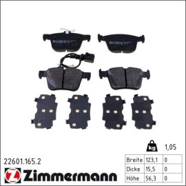 ZIMMERMANN Bremsbeläge 22601.165.2