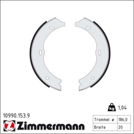 ZIMMERMANN Bremsbacken 10990.153.9