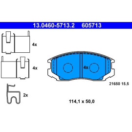 ATE Bremsbelagsatz 13.0460-5713.2 ATE Bremsbelagsatz 13.0460-5713.2