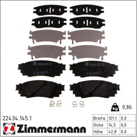 ZIMMERMANN Bremsbeläge 22434.145.1