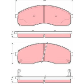 Bremsbelagsatz Kia P. Karneval GDB3261