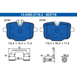 Bremsbelagsatz Bmw T. F10 525-550B/D 10 13.0460-2716.2